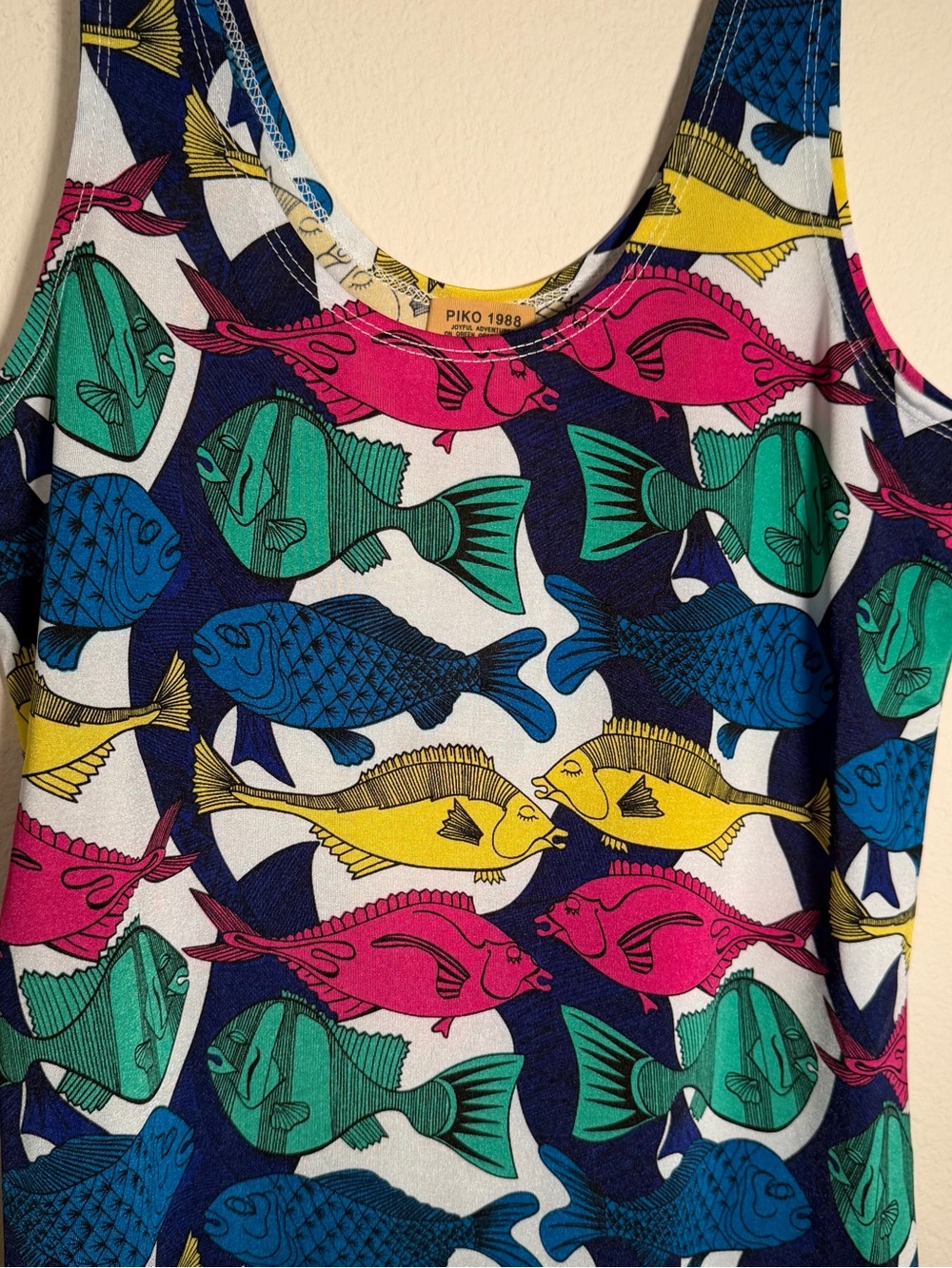 Piko 1988 Multicolor Fish-Pattern Tank Top - Picture 2 of 8